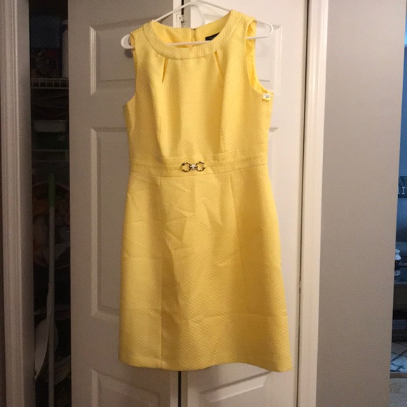 tahari yellow dress